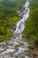 Beautiful Hjellefossen waterfall Utladalen Ã˜vre Å rdal Norway. Most beautiful landscapes